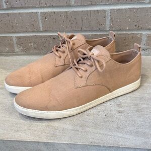 Clae mens 12 tan solid canvas hybrid lightweight casual sneaker shoes